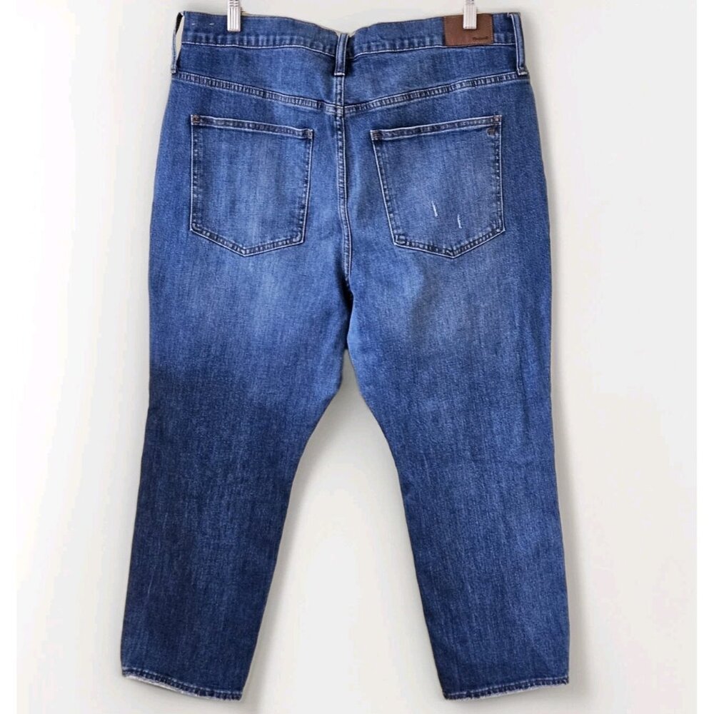 Madewell Jeans Womens 34 Blue Denim The Perfect Vintage Crop Jean Stretch Grunge - Picture 2 of 16